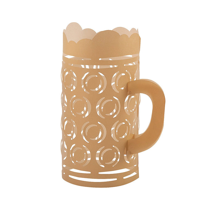 Oktoberfest Beer Mugs Lantern Luminary Wraps - 12 Per Pack