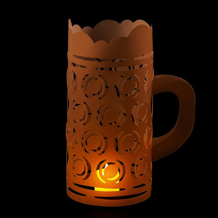 Oktoberfest Beer Mugs Lantern Luminary Wraps - 12 Per Pack
