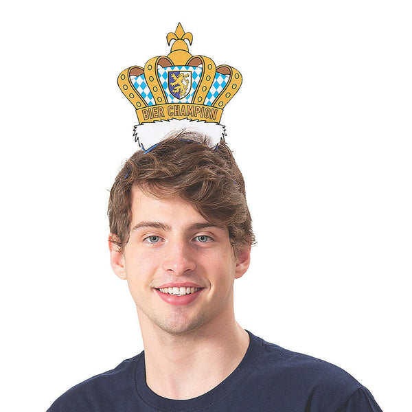 Oktoberfest Crown Headbands - 12 Per Pack