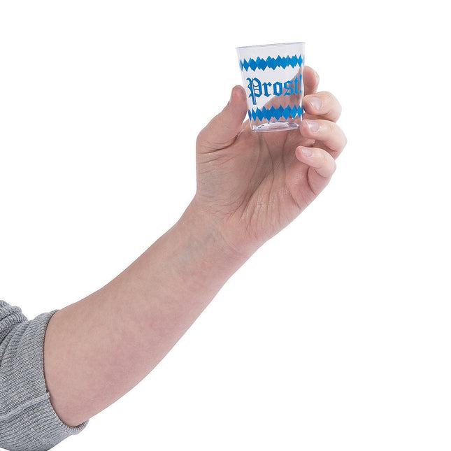 Oktoberfest Plastic Shot Glasses - Bulk 50 Pieces Per Pack