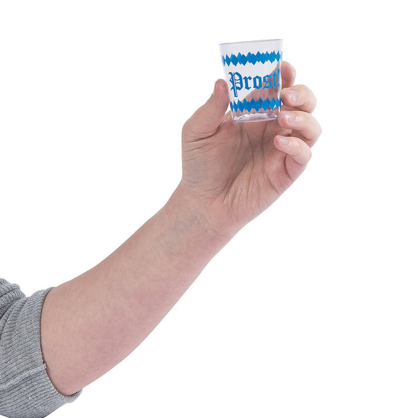 Oktoberfest Plastic Shot Glasses - Bulk 50 Pieces Per Pack