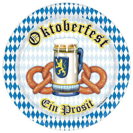 Oktoberfest Pretzels 9" Plates - 8 Per Pack