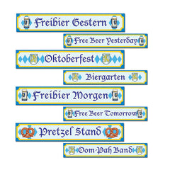 Oktoberfest Sign Cutouts - 12 Per Pack