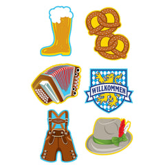 Oktoberfest Wall Cutouts - Assorted 6 Pieces Per Pack