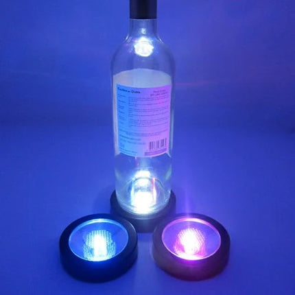 Multi Color LED Light Up Drink Coasters - Switch Activated