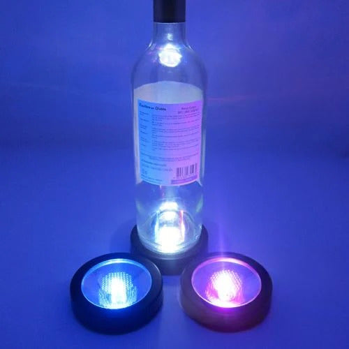 Multi Color LED Light Up Drink Coasters - Switch Activated