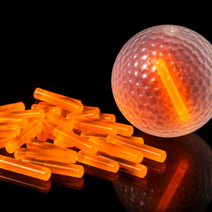 1.5" Orange Glow Sticks for Night Golf
