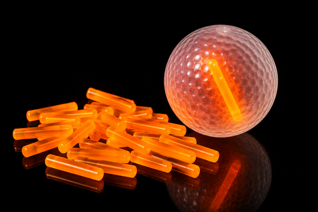 1.5" Orange Glow Sticks for Night Golf