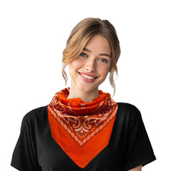 Orange Cotton Bandanas
