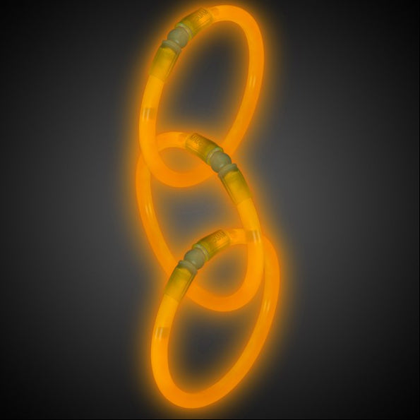 8 Inch Premium Glow Stick Bracelets Orange
