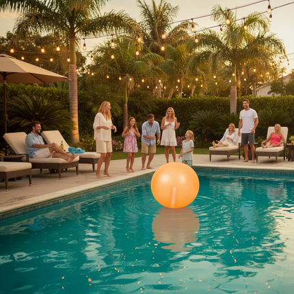 24 Inch Glow In The Dark Orange Beach Ball
