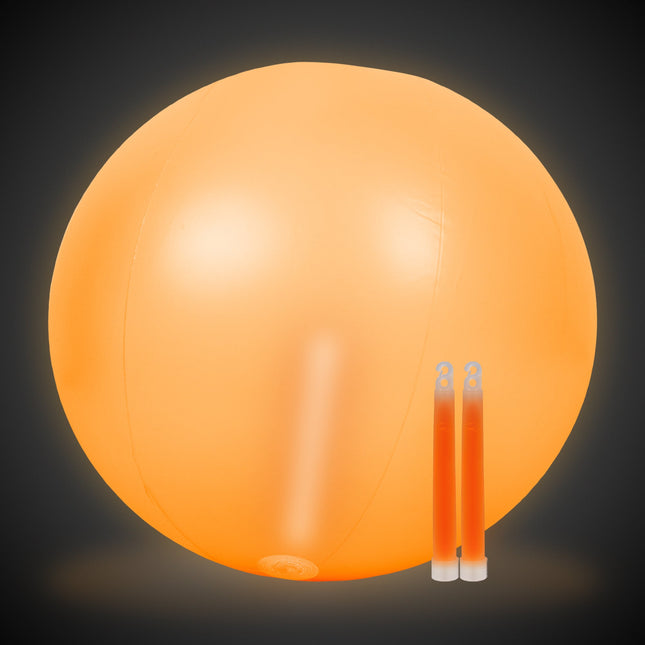 24 Inch Glow In The Dark Orange Beach Ball
