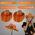 LED Light Up Flashing Sequin Orange Cowboy Hat - Pack of 96 Hats
