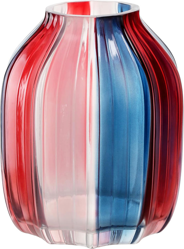 Patriotic Glass Modern Vase Bouquet