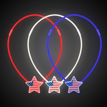 Patriotic Glow Stars Value Pack - 50 Assorted Accessories
