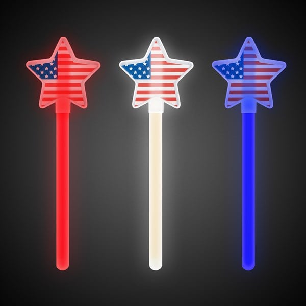 Patriotic Glow Stars Value Pack - 50 Assorted Accessories