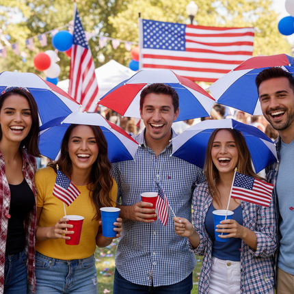 Patriotic Umbrella Hat
