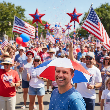Patriotic Umbrella Hat
