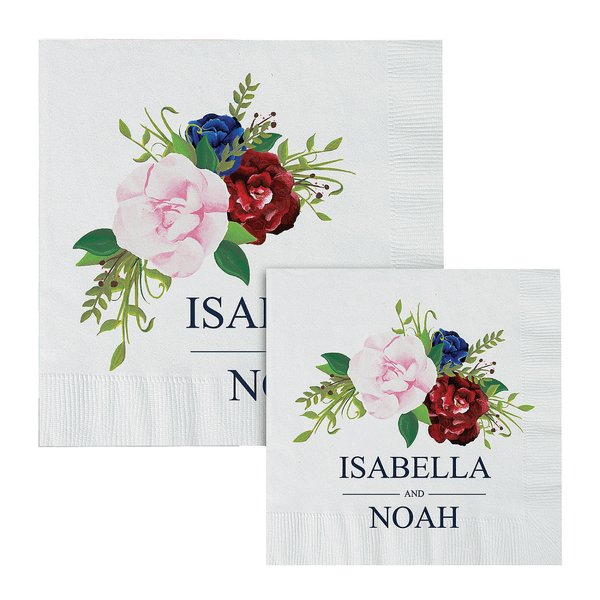 Personalized Sunflower Luncheon Napkins