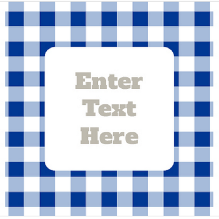Personalized Gingham Plaid Cutlery Holders