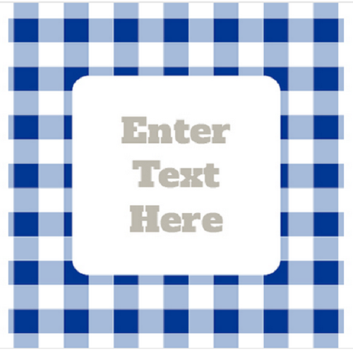 Personalized Gingham Plaid Cutlery Holders