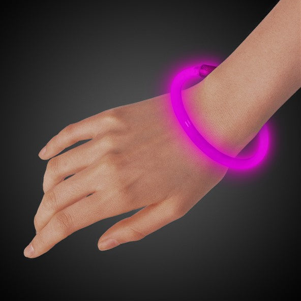 8 Inch Premium Pink Glow Stick Bracelets