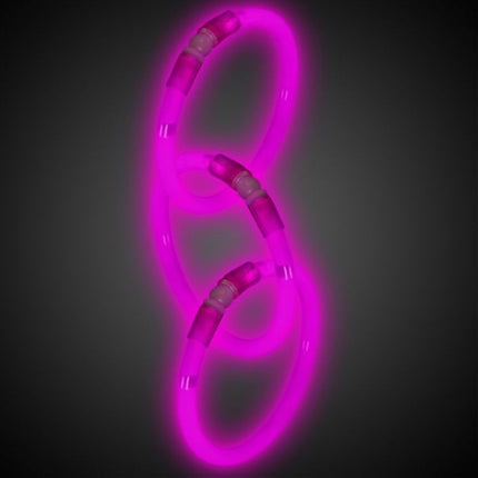 8 Inch Premium Pink Glow Stick Bracelets
