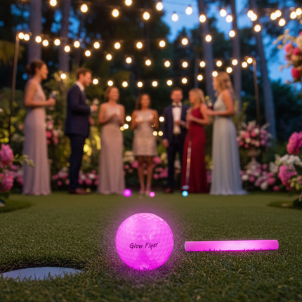 Pink Glow Flyer Golf Ball