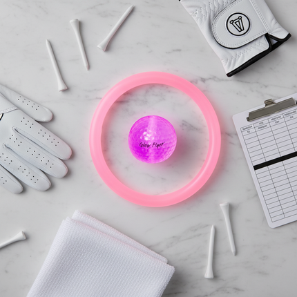 Pink Glow Flyer Golf Ball