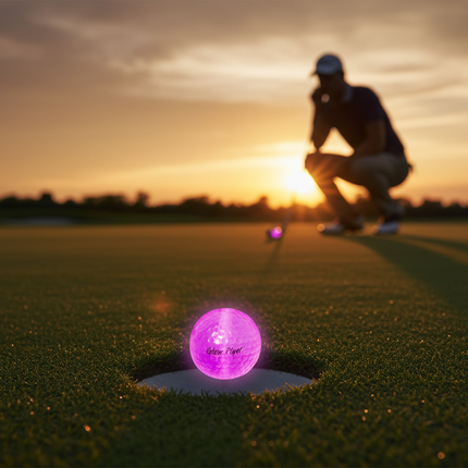Pink Glow Flyer Golf Ball