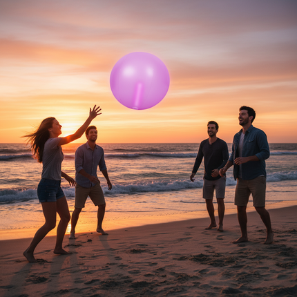 24 Inch Glow in The Dark Pink Beach Ball