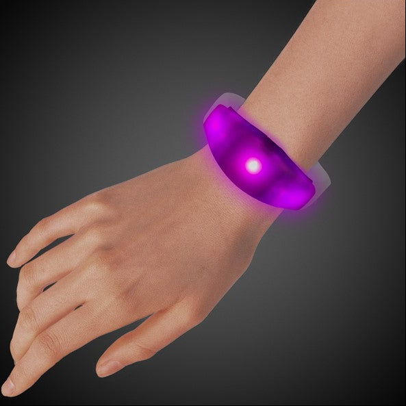 LED Pink Stretchy Bangle Bracelet - 12 Per Pack