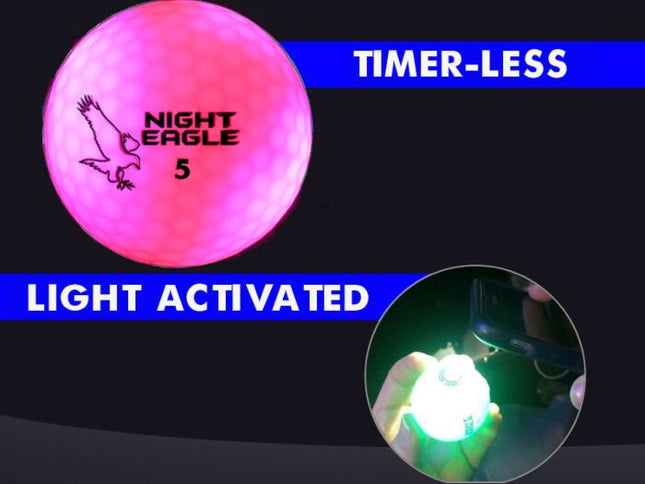 Pink Night Eagle CV LED Golf Ball