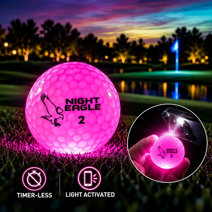 Pink Night Eagle CV LED Golf Ball