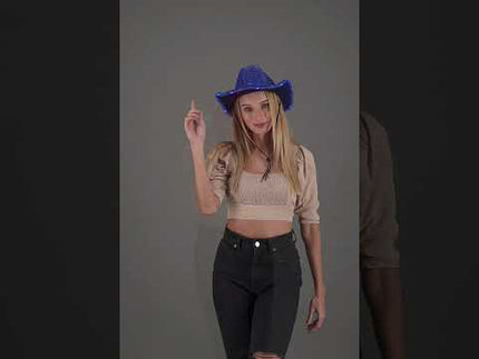 Red, White & Blue LED Light Up Cowboy Hats