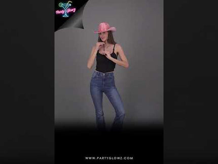 LED Flashing EL Wire Sequin Cowboy Hats