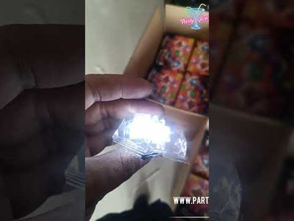 LED Light Up White Blinky Jelly Bumpy Rings