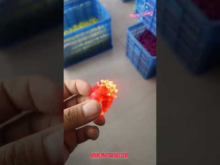 Red LED Light Up Blinky Jelly Bumpy Rings