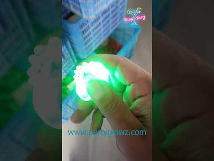Colorful LED Light Up Blinky Jelly Bumpy Rings