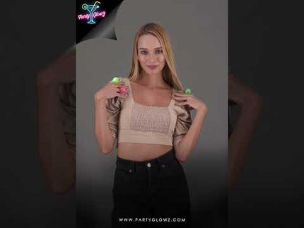 LED Light Up Blinky Jelly Bumpy Rings