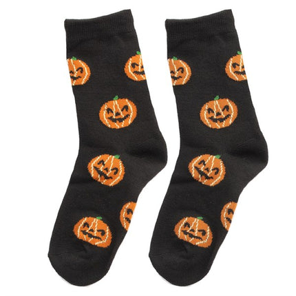 Pumpkin Halloween Socks - 1 Pair Per Pack