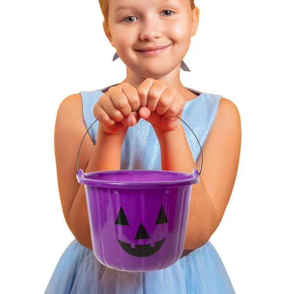 Pumpkin Trick or Treat Assorted Buckets - 24 Per Pack