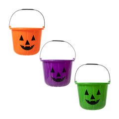 Pumpkin Trick or Treat Assorted Buckets - 24 Per Pack