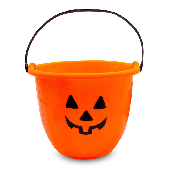 Pumpkin Trick or Treat Bucket - 7" Diameter x 6 1/2" Tall