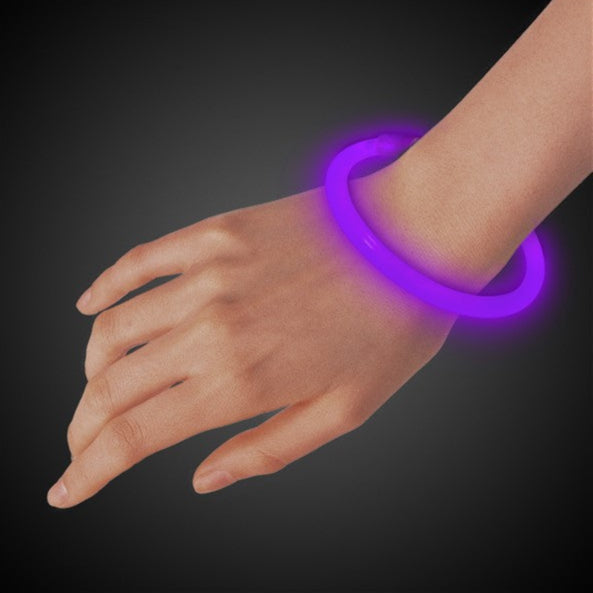 8 Inch Premium Purple Glow Stick Bracelets