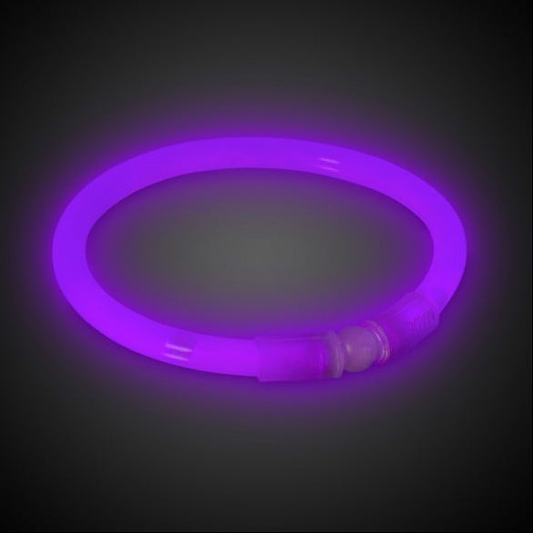 8 Inch Premium Purple Glow Stick Bracelets