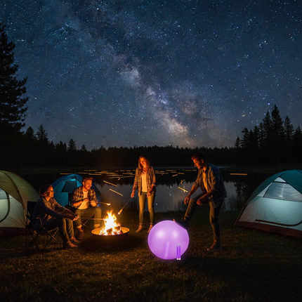 24 Inch Glow in The Dark Purple Beach Ball
