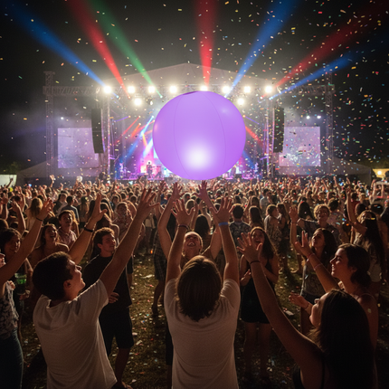 24 Inch Glow in The Dark Purple Beach Ball
