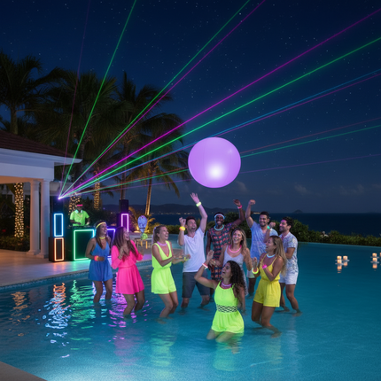24 Inch Glow in The Dark Purple Beach Ball
