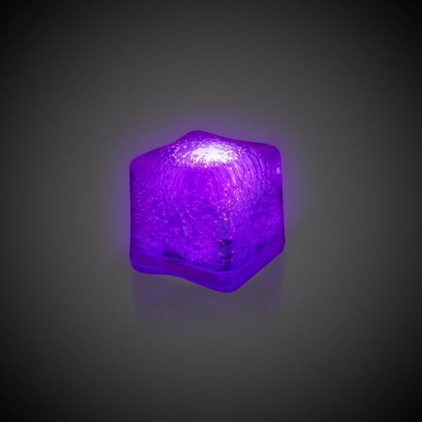 Purple LED Light Up Ice Cubes - 12 Per Pack